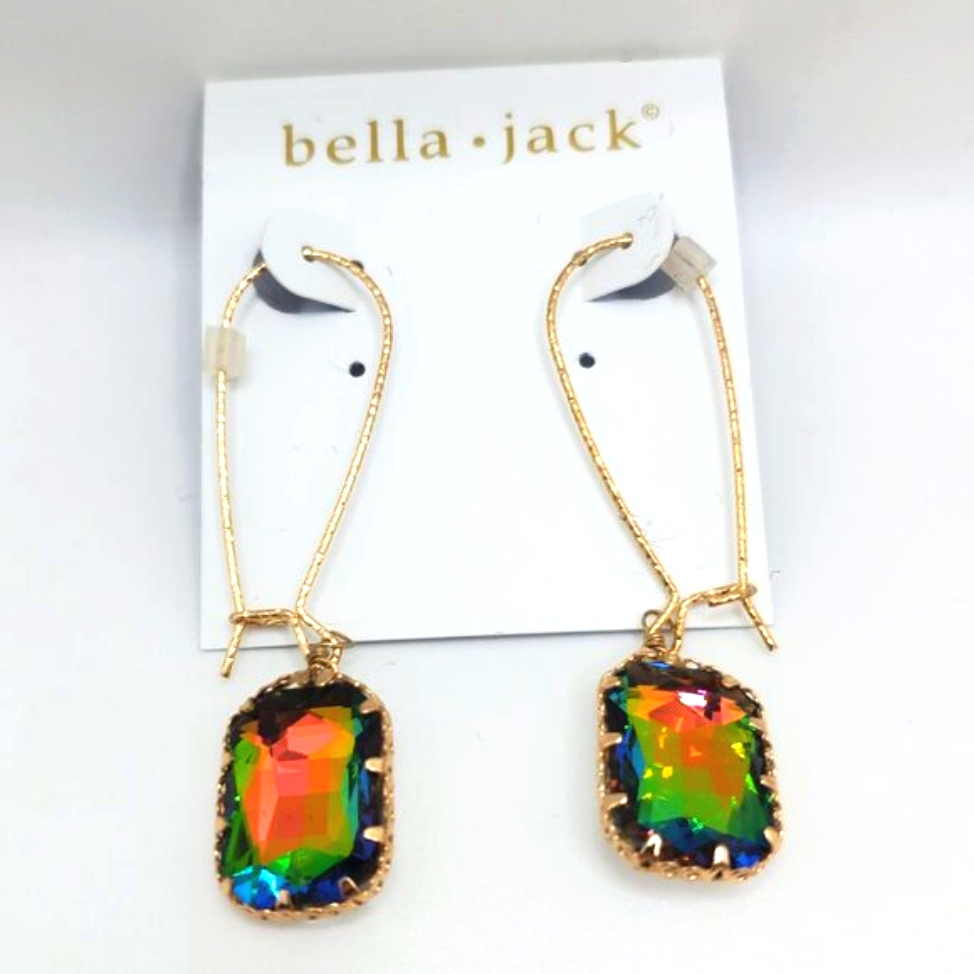 New Bella Jack Rainbow Iridescent Drop Dangle Crystal Earring 22$
